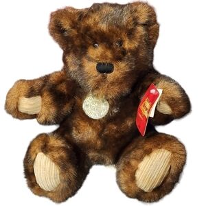 NOS Loveable Huggable Ltd Edtn #00 Brown Carmel plush stuffed bear Corduroy pads